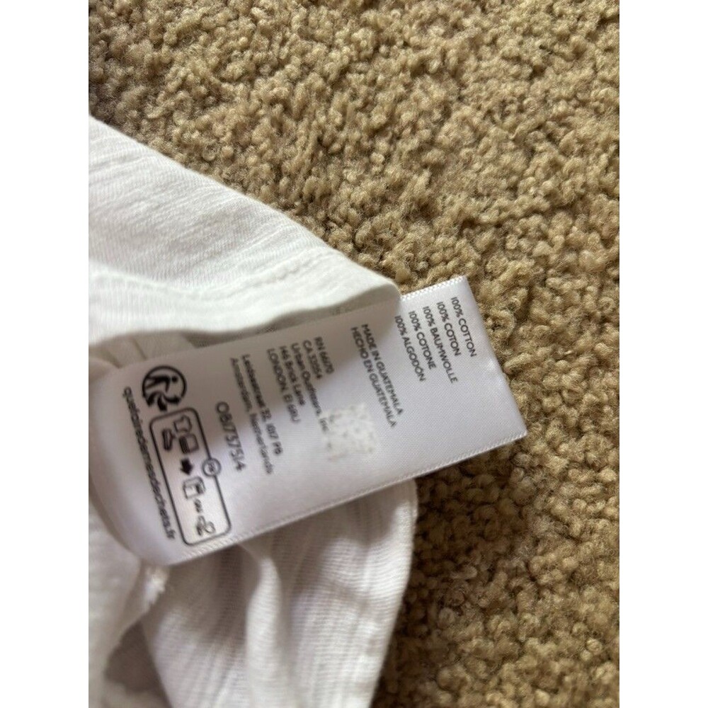 Pilcro x Anthropologie Cotton Slub V-Neck Oversized Crop Tee XS - Picture 4 of 8